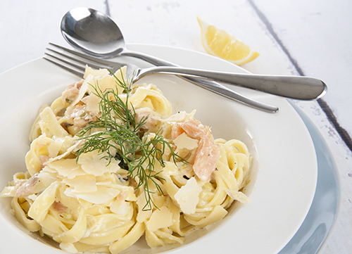 Creamy Smoked Salmon Fettuccine 