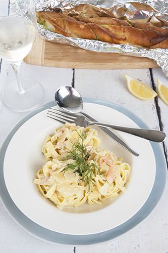 Creamy Smoked Salmon Fettuccine Meat And Travel 0560