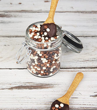 Edible Caramel Chocolate Cookie Spoons
