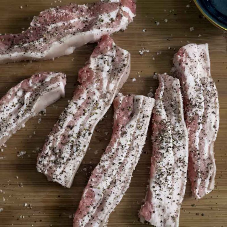 Pepper Pork Belly Strips Recipe - the 